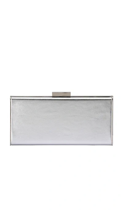 Olga Berg Samantha Slimline Clutch In Silver