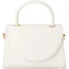 Olga Berg Sasha Faux Leather Top Handle Bag In White