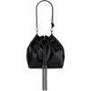 Olga Berg Sylvia Mesh Drawstring Top Handle Bag