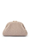 Olga Berg Paige Textured Faux Leather Frame Clutch In Pink
