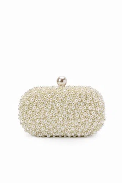 Olga Berg Valentina Pearl Clutch In Pink