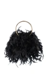 Olga Berg Willis Feather Bag In 블랙