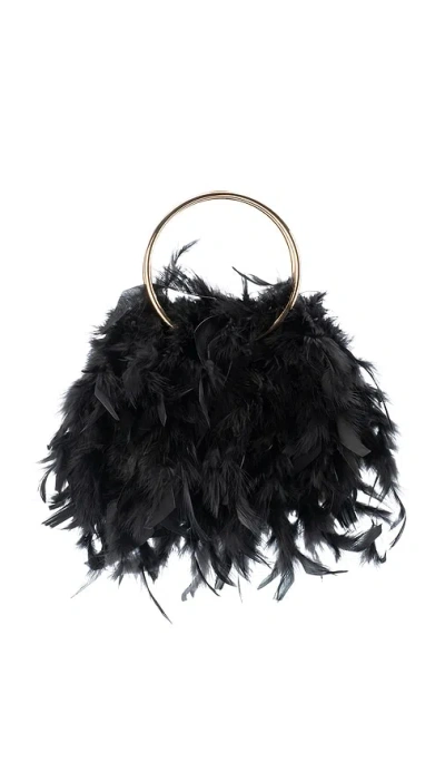 Olga Berg Willis Feather Bag In 블랙