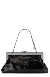 Olga Berg Zephyr Sequin Clutch In Black