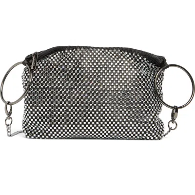 Olga Berg Zoe Cyrstal Mesh Slouch Bag