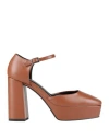 Olga Rubini Woman Sandals Brown Size 8 Textile Fibers In Brown
