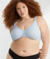 Olga Sheer Leaves Minimizer Bra In Black Plumberry