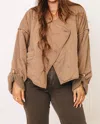 OLI & HALI BOHEMIAN BLISS QUILTED CROPPED JACKET IN MOCHA