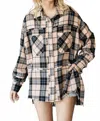 Oli & Hali Carson Mineral Washed Flannel Button Down Shirt In Multi In Multi