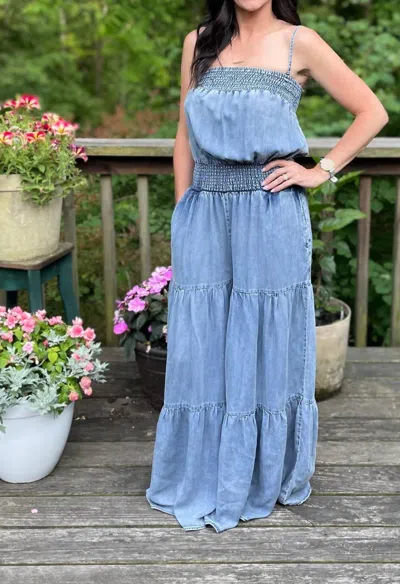 Oli & Hali Chambrey Jumpsuit In Blue