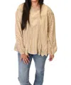 Oli & Hali Gpa Glam Blouse In Taupe In Grey
