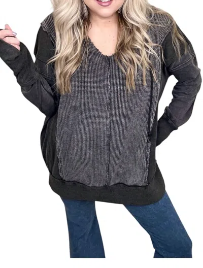 Oli & Hali Hug Me Tight Relaxed Hoodie In Black