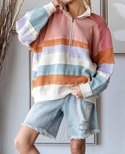Oli & Hali It Girl Pullover In Pink Combo
