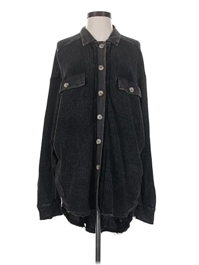 Pre-owned Oli & Hali Long Sleeve Button Down Shirt In Black