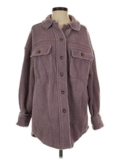 Pre-owned Oli & Hali Long Sleeve Button Down Shirt In Purple