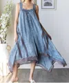 Oli & Hali Washed Asymmetrical Jumpsuit In Denim In Blue