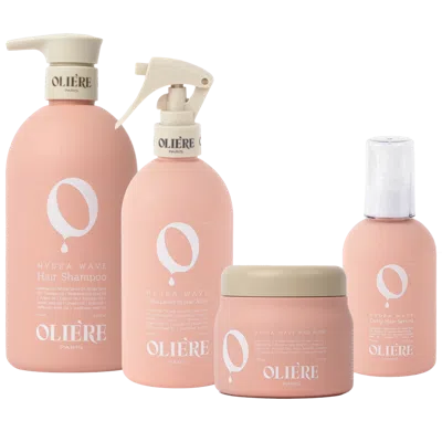 Oliere Paris Hydra Wave Curl-defining Hydrating Frizz-control Hair Care Set