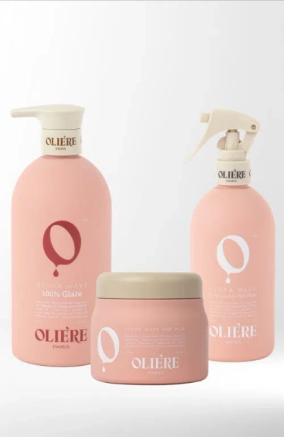 Oliere Paris Hydra Wave Curl-defining Styling Hair Care Trio In Transparent