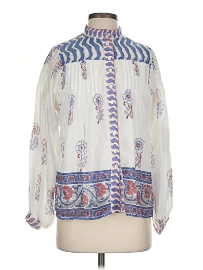 Pre-owned Oliphant 3/4 Sleeve Blouse In White