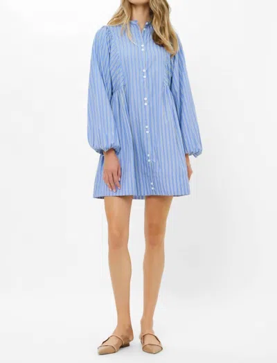 Oliphant Avery Mini Dress In Merrill Blue