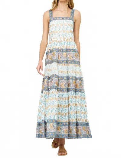 Oliphant Botanical Print Maxi Dress In Geneva Green In Multi
