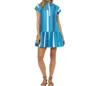 Oliphant Cap Sleeve Mini Dress In Meko Blue In Blue