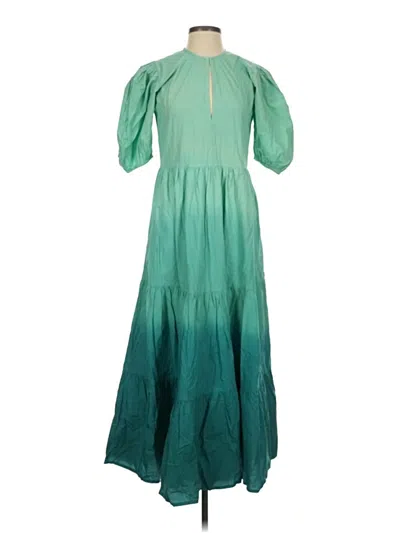 Pre-owned Oliphant Casual Dress In Teal