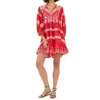 Oliphant Cuff Sleeve Mini Dress In Red In Red