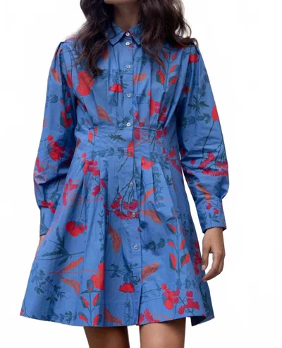 Oliphant Elizabeth Dress In Bartram Blue