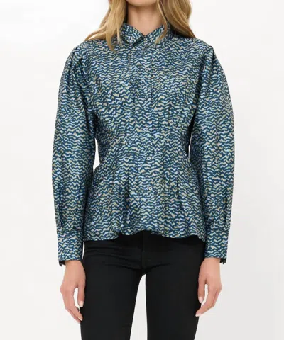 Oliphant Elizabeth Top In Navy Jag In Blue
