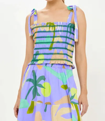 Oliphant Ella Top In Paradiso Blue In Multi
