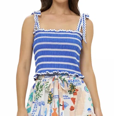 Oliphant Ella Top In Paros Coblat In Blue