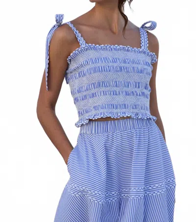 Oliphant Ella Top In Sconset Blue
