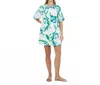 Oliphant Embroidered Button Mini Dress In Orchid Green In Multi