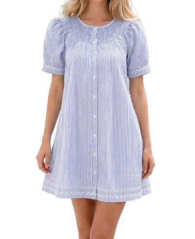 Oliphant Embroidered Mini Dress In Sc Onset Blue