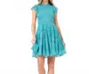 Oliphant Flirty Short Dress In Lisbon Green In Multi