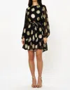 Oliphant Flirty Short Dress In Peony Black In Multi