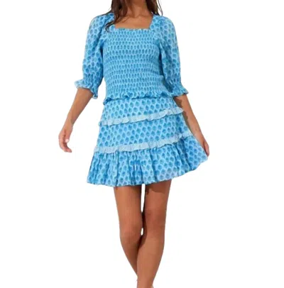 Oliphant Flirty Skirt In Fern Blue