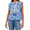 Oliphant Flirty Tie Top In Jakarta Peri In Blue
