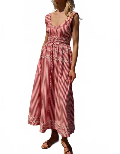 Oliphant Harper Dress In Red Sconset