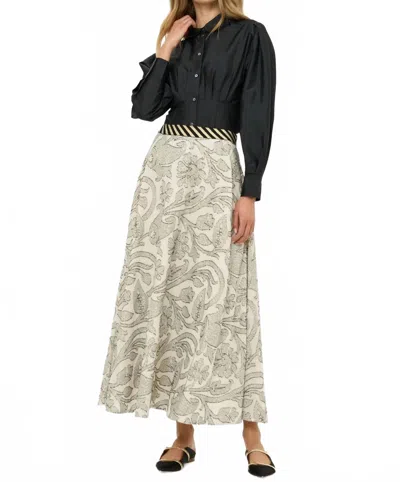 Oliphant Herod Swing Skirt In Herod Cream In Brown