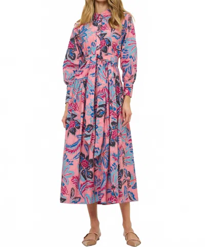 Oliphant Layla Midi Dress In Chennai Rose In Multi