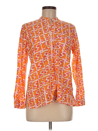 Pre-owned Oliphant Long Sleeve Blouse In Orange