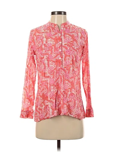 Pre-owned Oliphant Long Sleeve Blouse In Pink