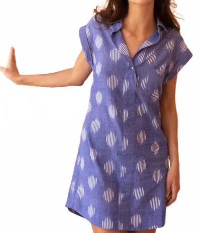 Oliphant Mini Shirt Dress In Chatham Blue
