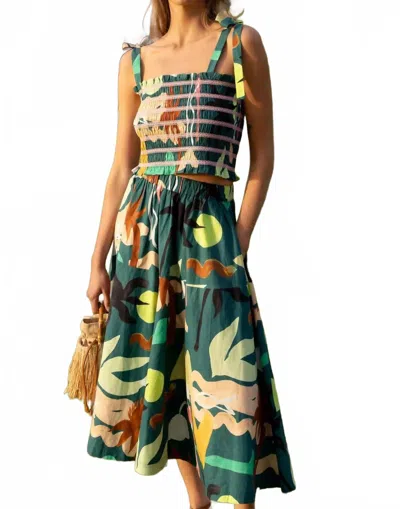 Oliphant Olivia Maxi Skirt In Paradiso Green