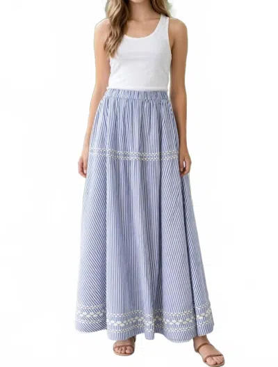 Oliphant Olivia Maxi Skirt In Sconset Blue