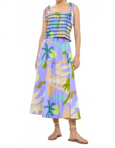 Oliphant Olivia Skirt In Paradiso Blue In Multi