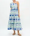 Oliphant One Shoulder Maxi Dress In Green Odisha