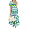 Oliphant One Shoulder Maxi Dress In Ikat Lilac In Multi